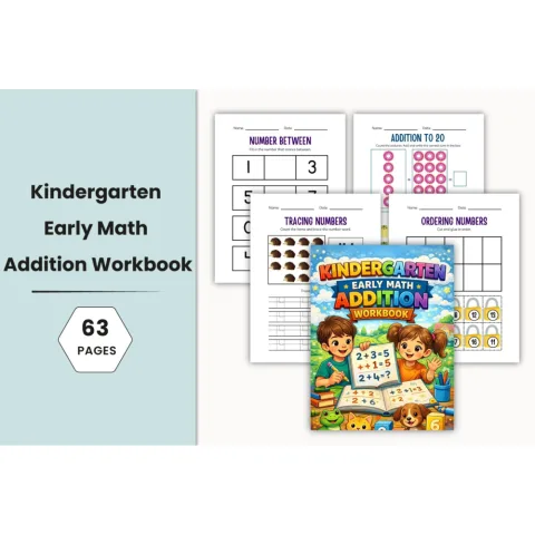 Kindergarten Early Math Addition Workbook