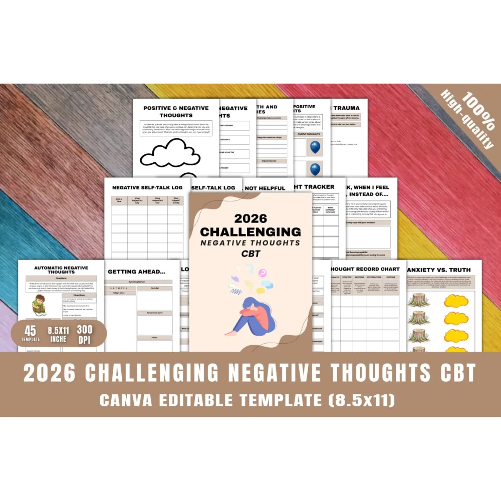 Challenging Negative Thoughts: CBT Planner