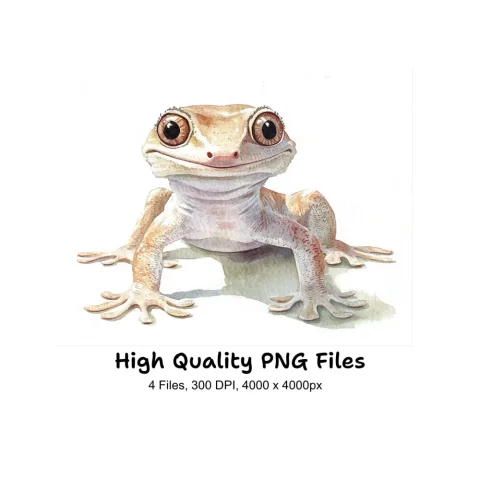 Charming Gecko Clipart Bundle