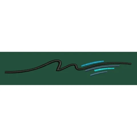 Abstract Wave Graphic Embroidery Design