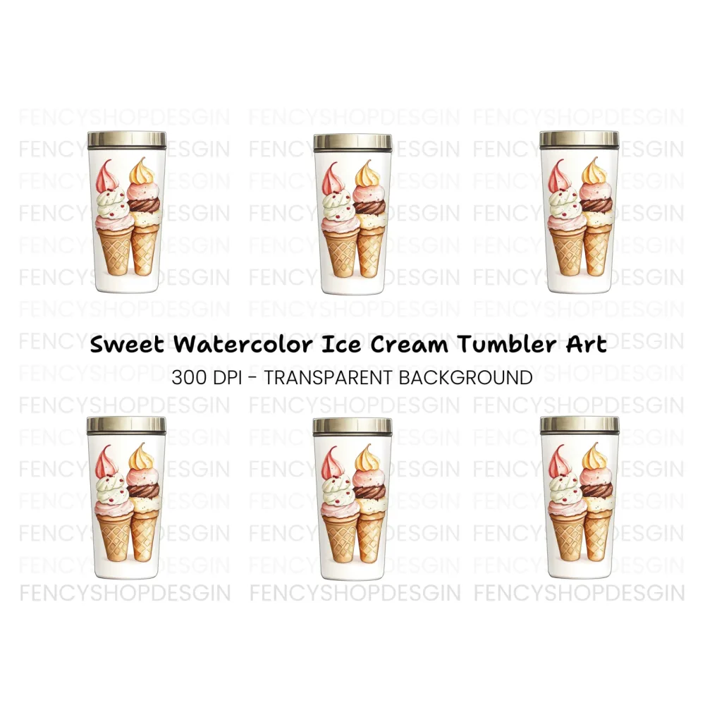 Delicious Ice Cream Cones Clipart Bundle