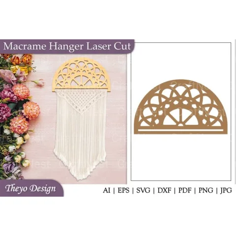 Macrame Hanger Laser Cut SVG Bundle