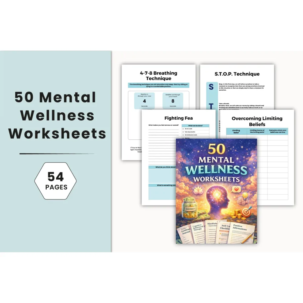 Mental Health Planner Sheets