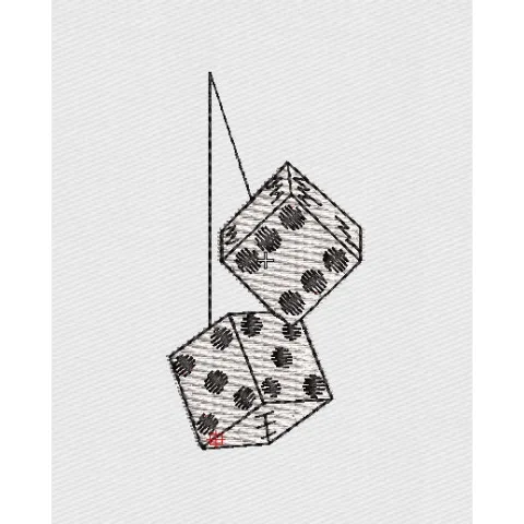 Dice Embroidery Design