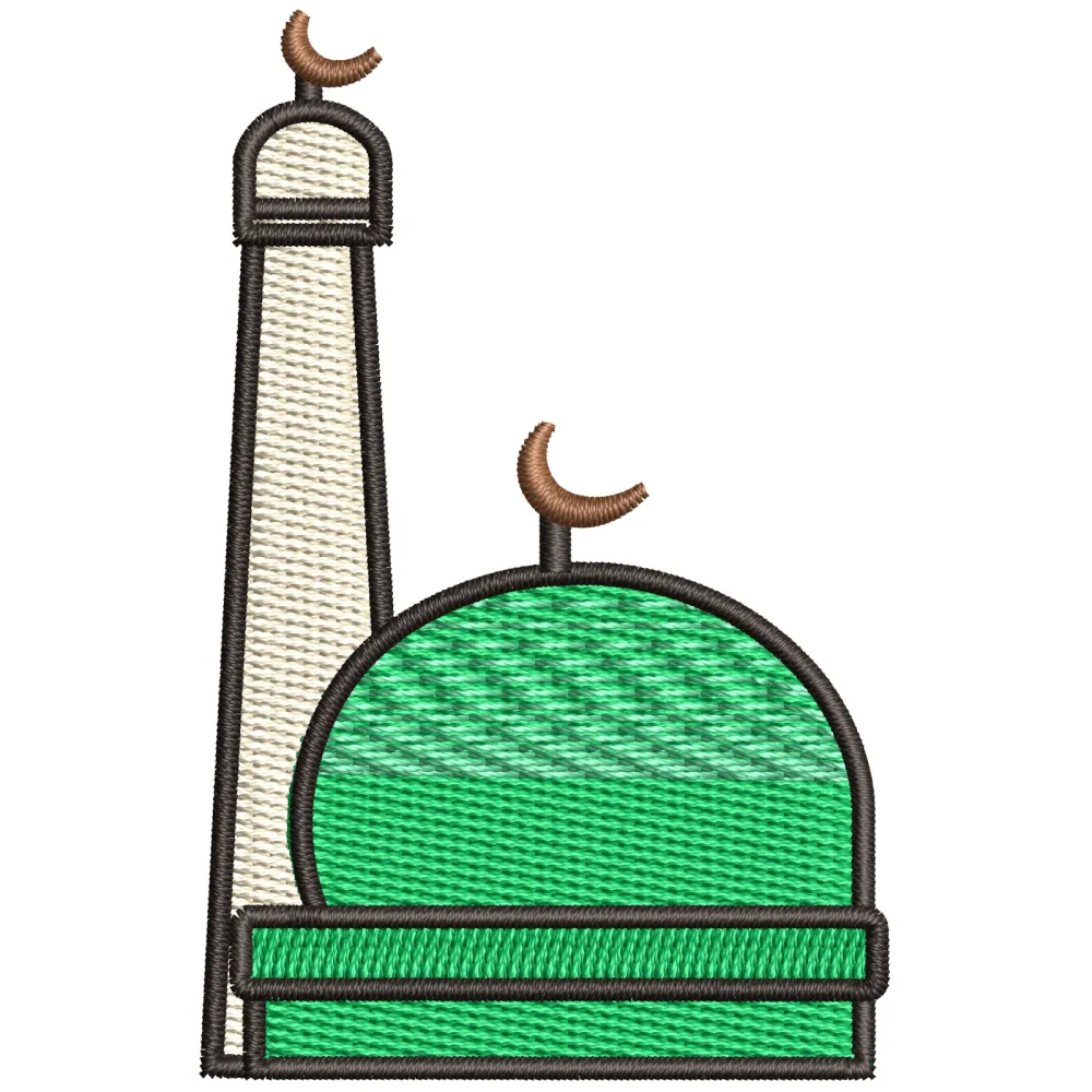 Tomb Tower Embroidery Design