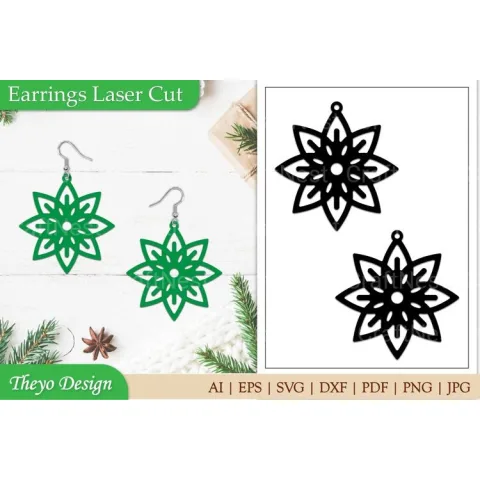 Earrings Laser Cut SVG Bundle