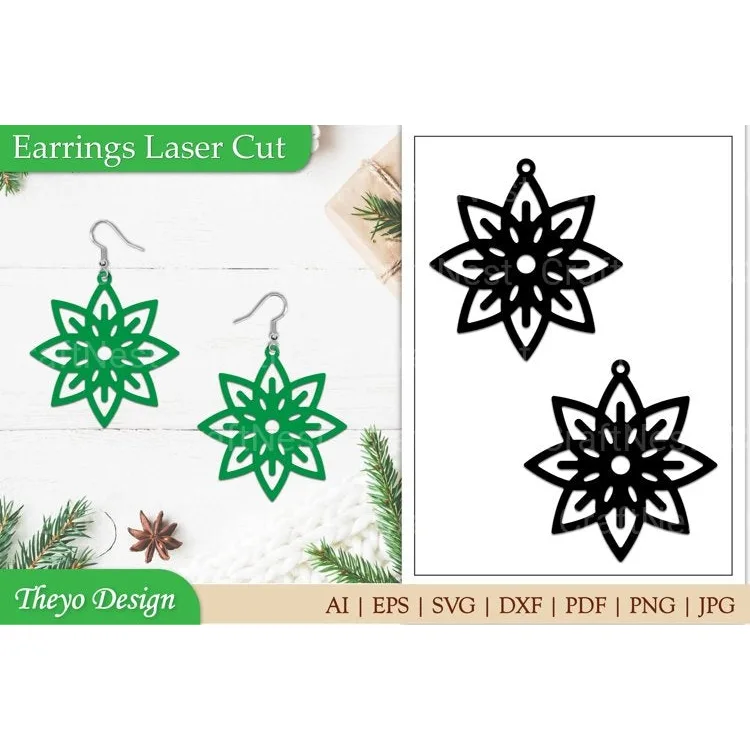 Earrings Laser Cut SVG Bundle