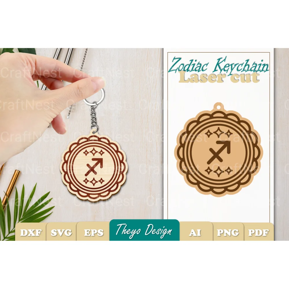 Zodiac Keychain SVG Bundle Collection