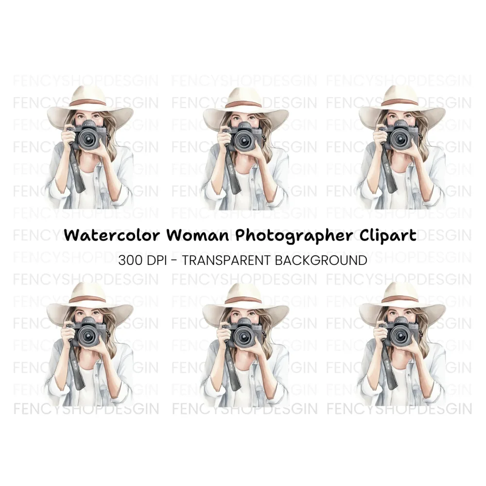 Girl Photographer Clipart Bundle