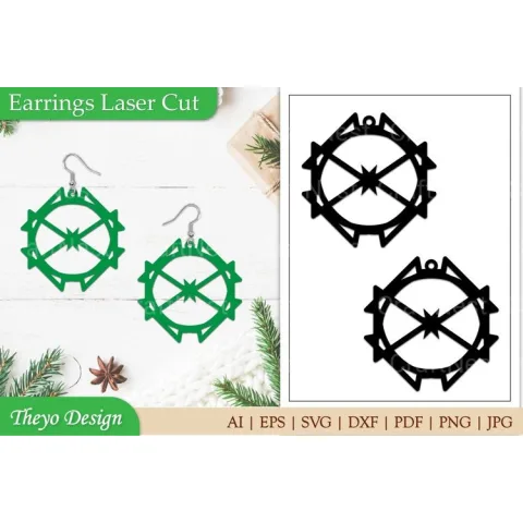 Earrings Laser Cut SVG Bundle