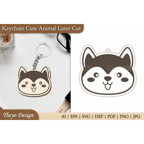 Cute Animal Keychain SVG Bundle