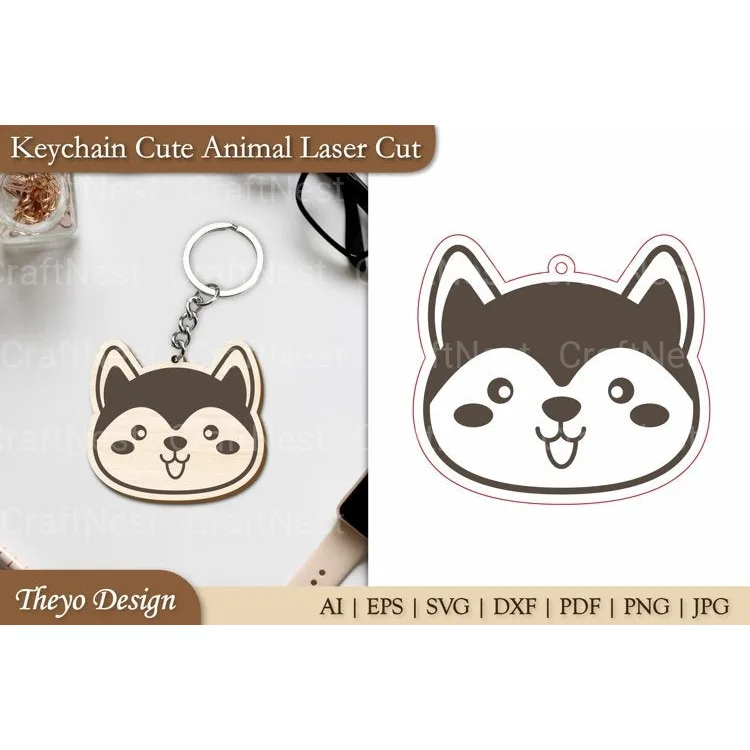 Cute Animal Keychain SVG Bundle