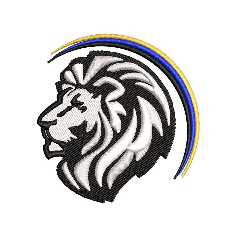 Lion Babbar Embroidery Design
