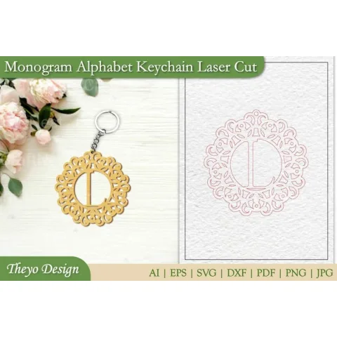 Alphabet Keychain SVG Bundle