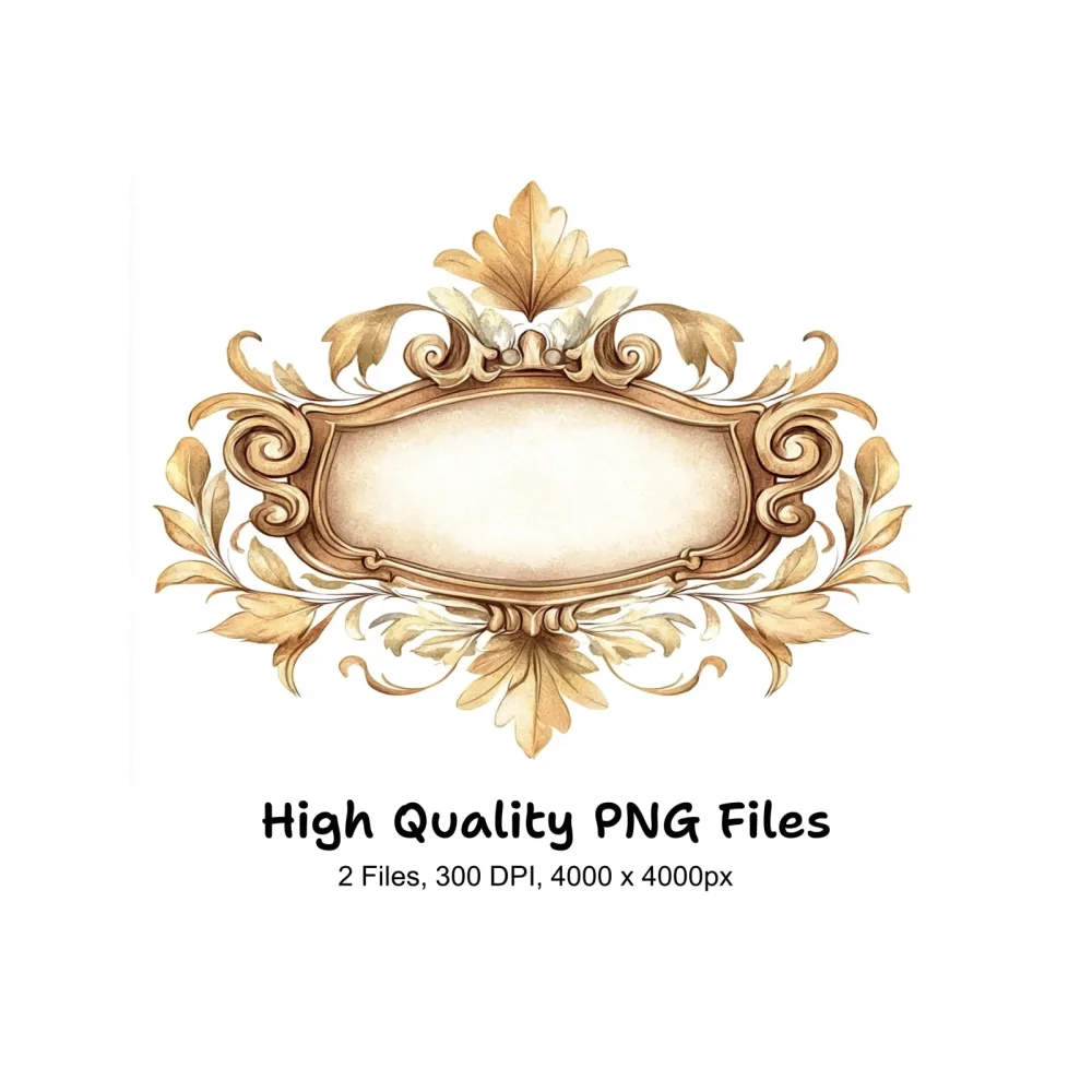 Elegant Vintage Frames Clipart Bundle