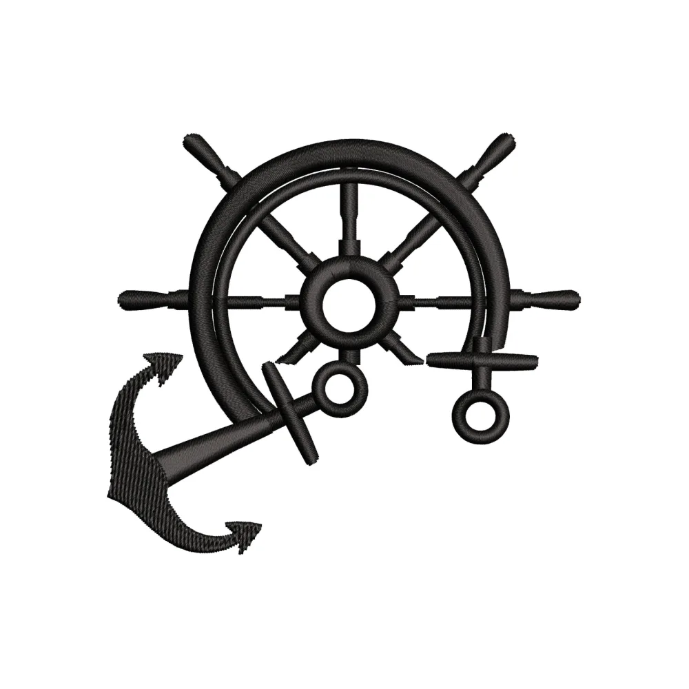 Ship Control Embroidery Design