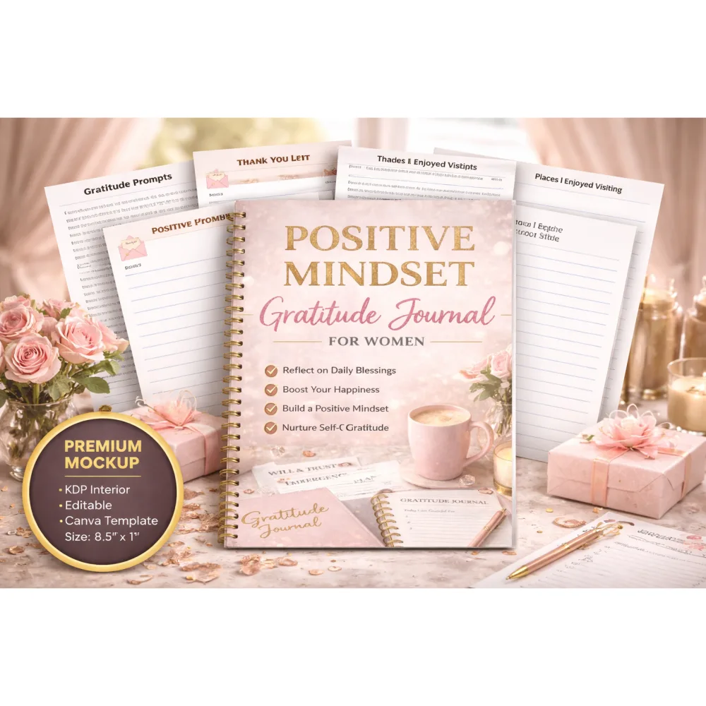 Positive Mindset Gratitude Journal for Women