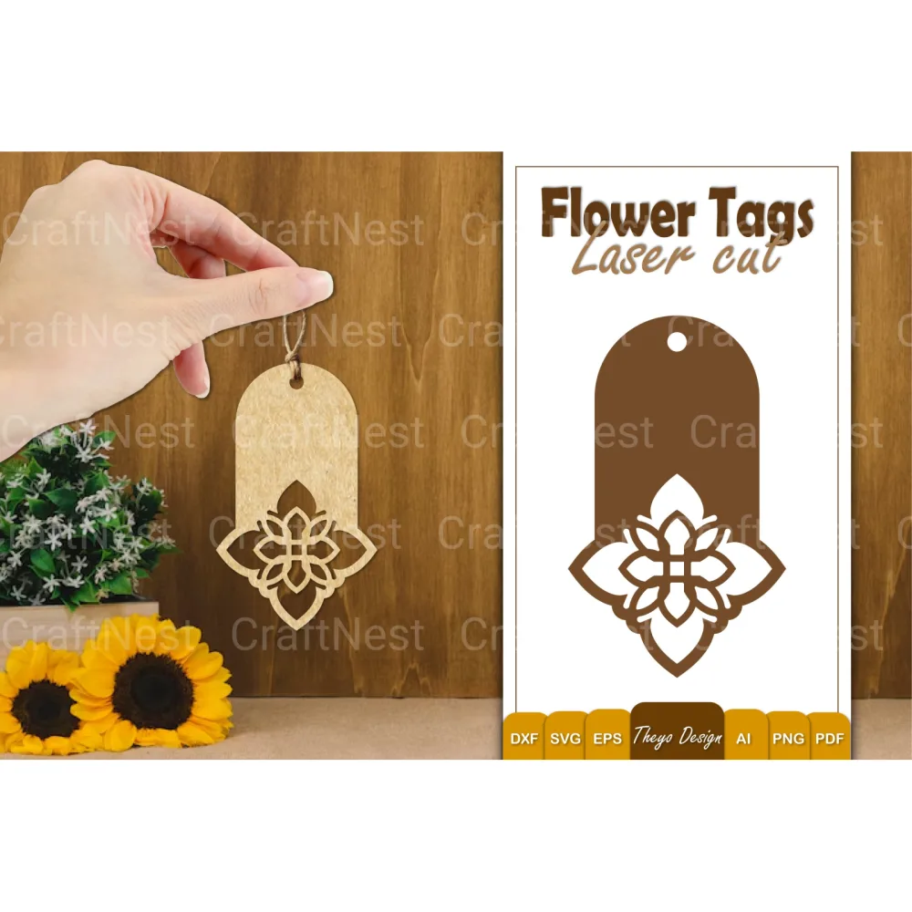 Flower Tags SVG Bundle