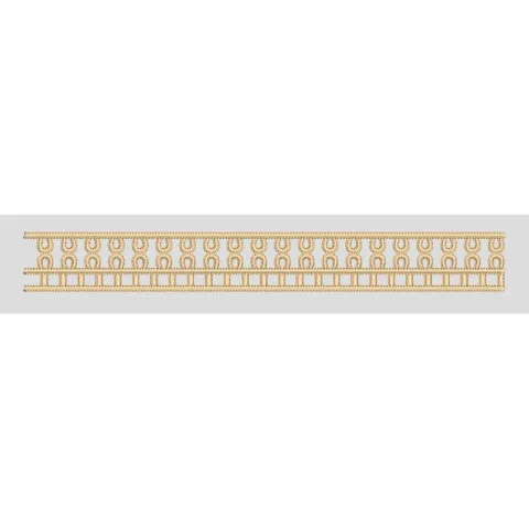 Geometric Interlocking Link Border Embroidery Design