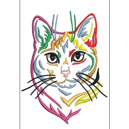 Cat Embroidery Design