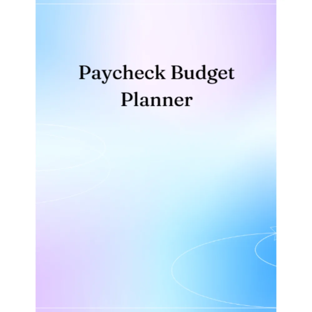Paycheck Budget Bundle