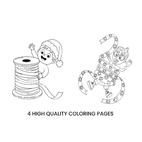 Festive Ribbon Fun Coloring Books