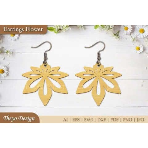 Flower Earrings SVG Bundle
