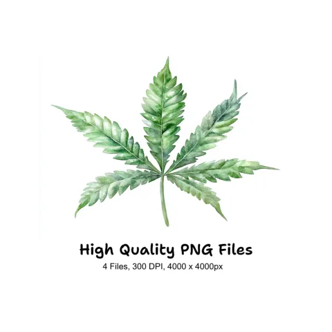 Cannabis Leaves Clipart Bundle