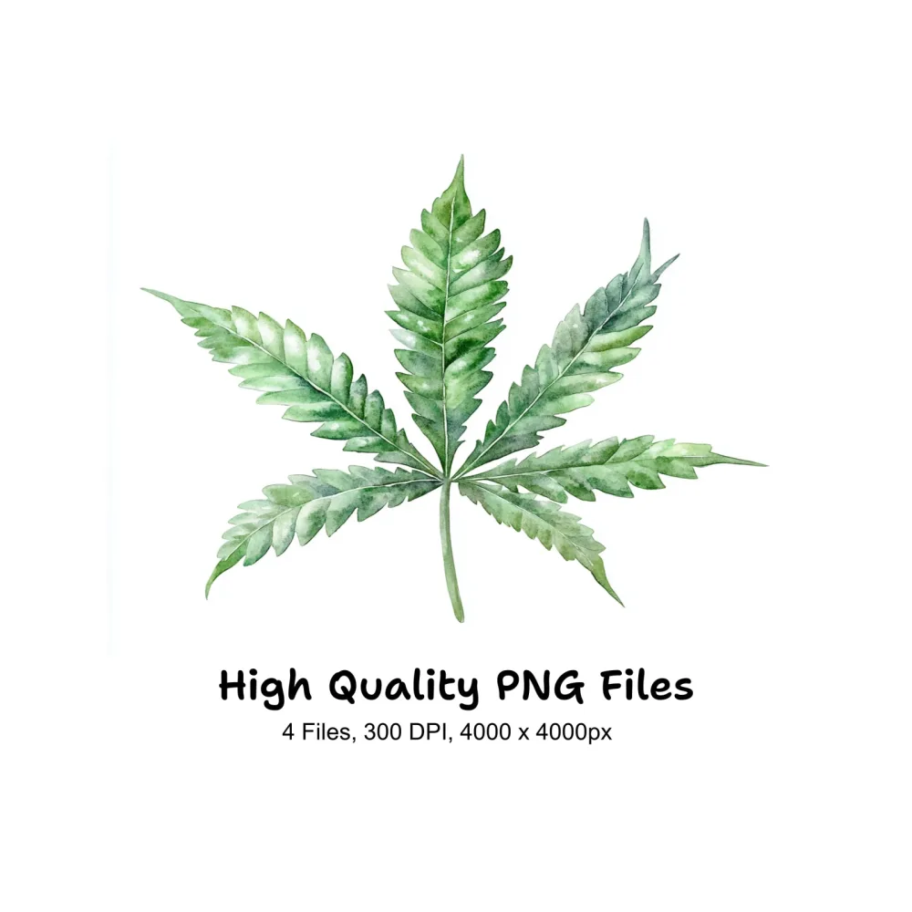 Cannabis Leaves Clipart Bundle