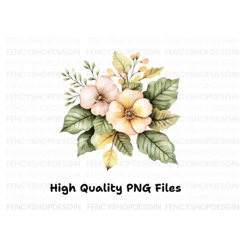 Elegant Floral Bouquet Clipart Bundle