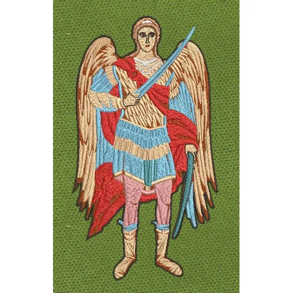 Winged Warrior Angelic Figure Embroidery Design