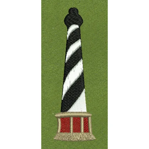 Lighthouse Tower Black Embroidery Design