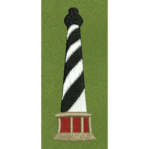 Lighthouse Tower Black Embroidery Design