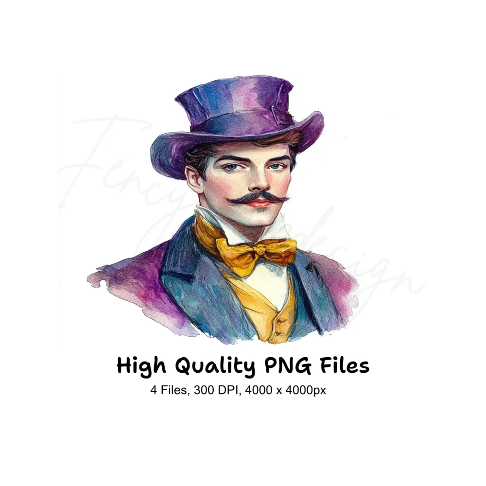 Victorian Gentlemen Clipart Bundle