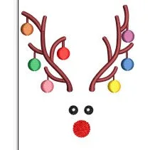 Christmas Face Embroidery Design