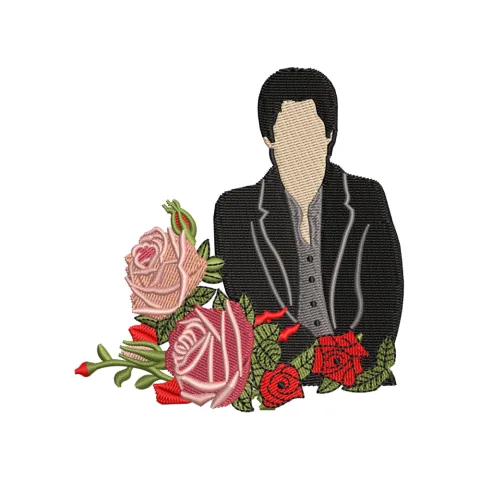 Groom Man Embroidery Design