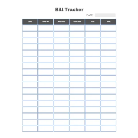 Bill Tracker Bundle 21