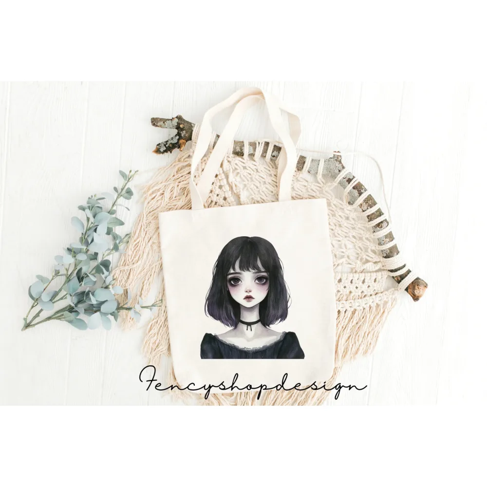 Mysterious Goth Girls Clipart Bundle