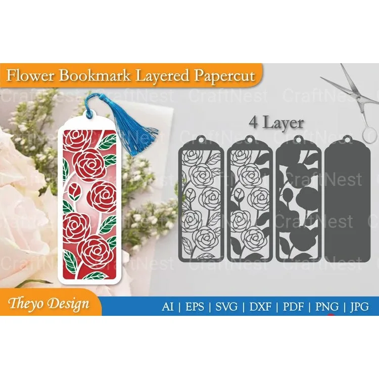 Flower Layered Papercut SVG Bundle