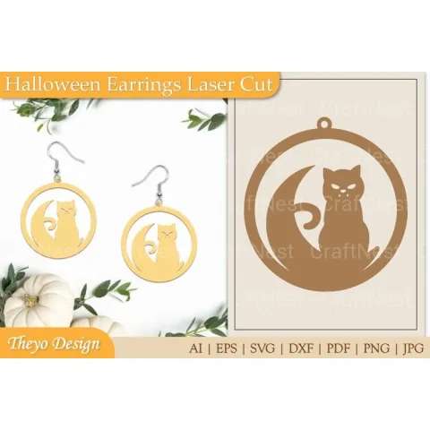 Halloween Earrings SVG Bundle
