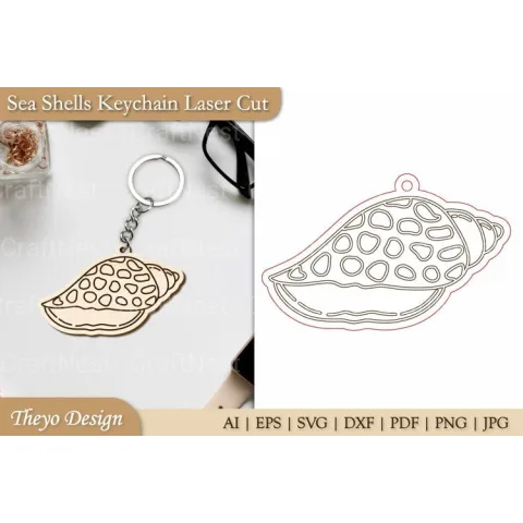 Sea Shells Keychain SVG Bundle