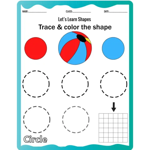 Shapes Activity Book Trace and Color
