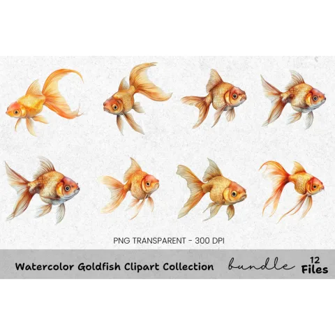 Goldfish Clipart Bundle