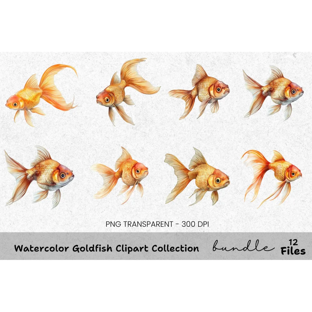 Goldfish Clipart Bundle