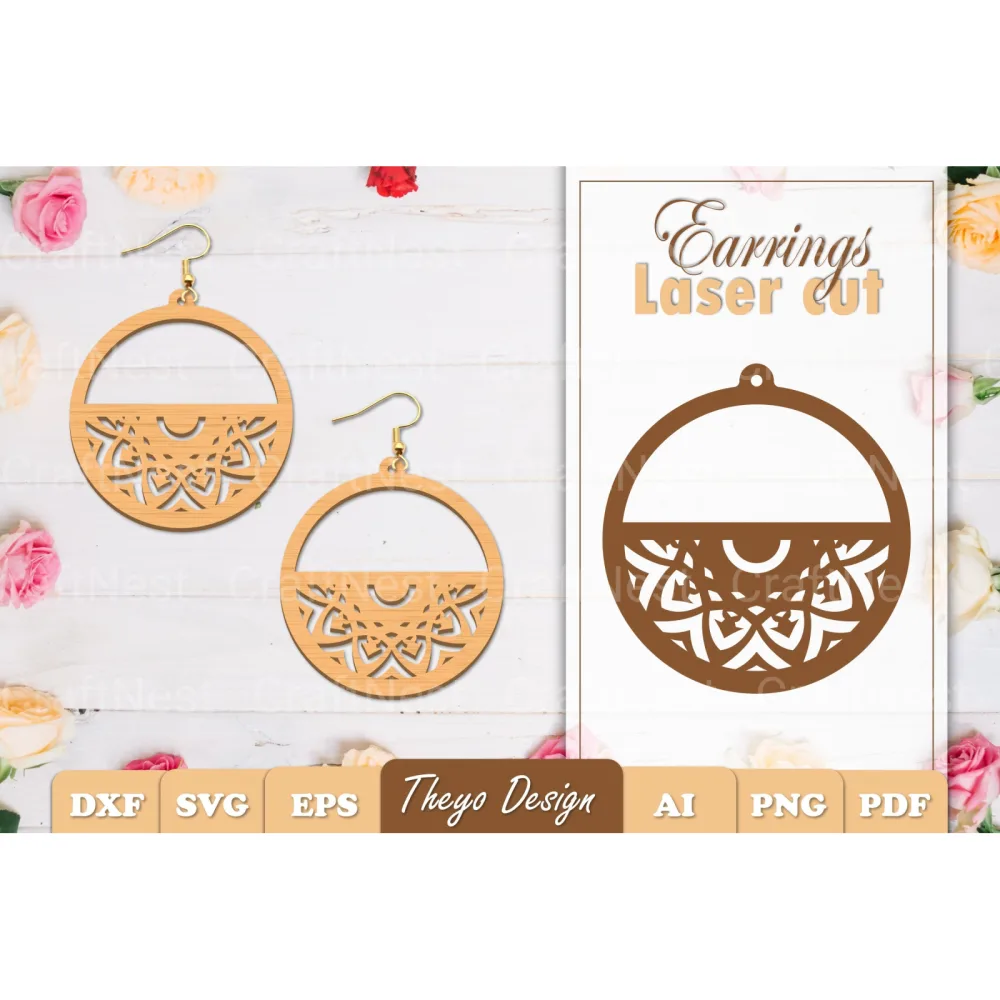 Earrings Mandala SVG Bundle