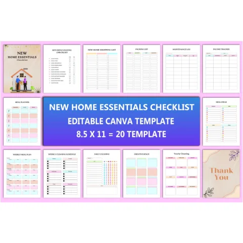 New Home Essentials Checklist Planner
