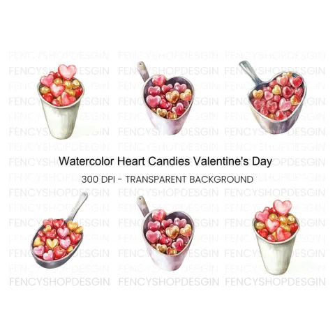 Heart Candies Clipart Bundle