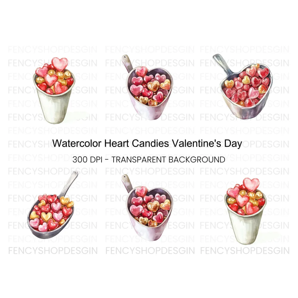 Heart Candies Clipart Bundle