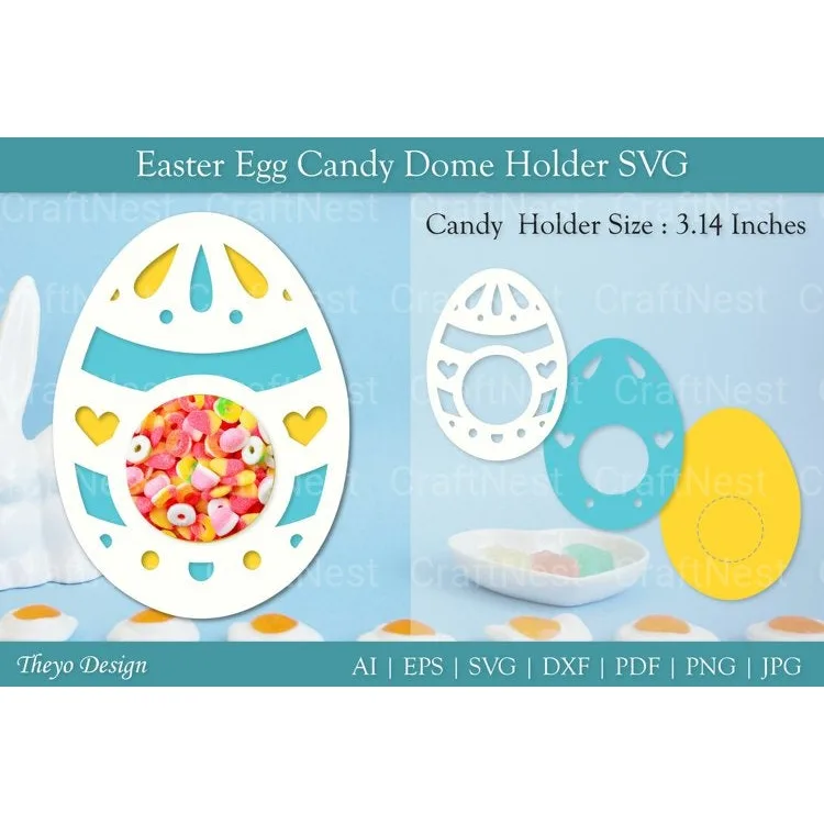 Easter Candy Dome Holder SVG Bundle