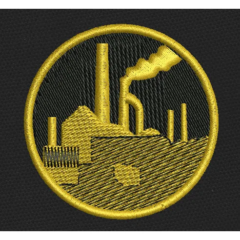 Factory With Gold Embroidery Design